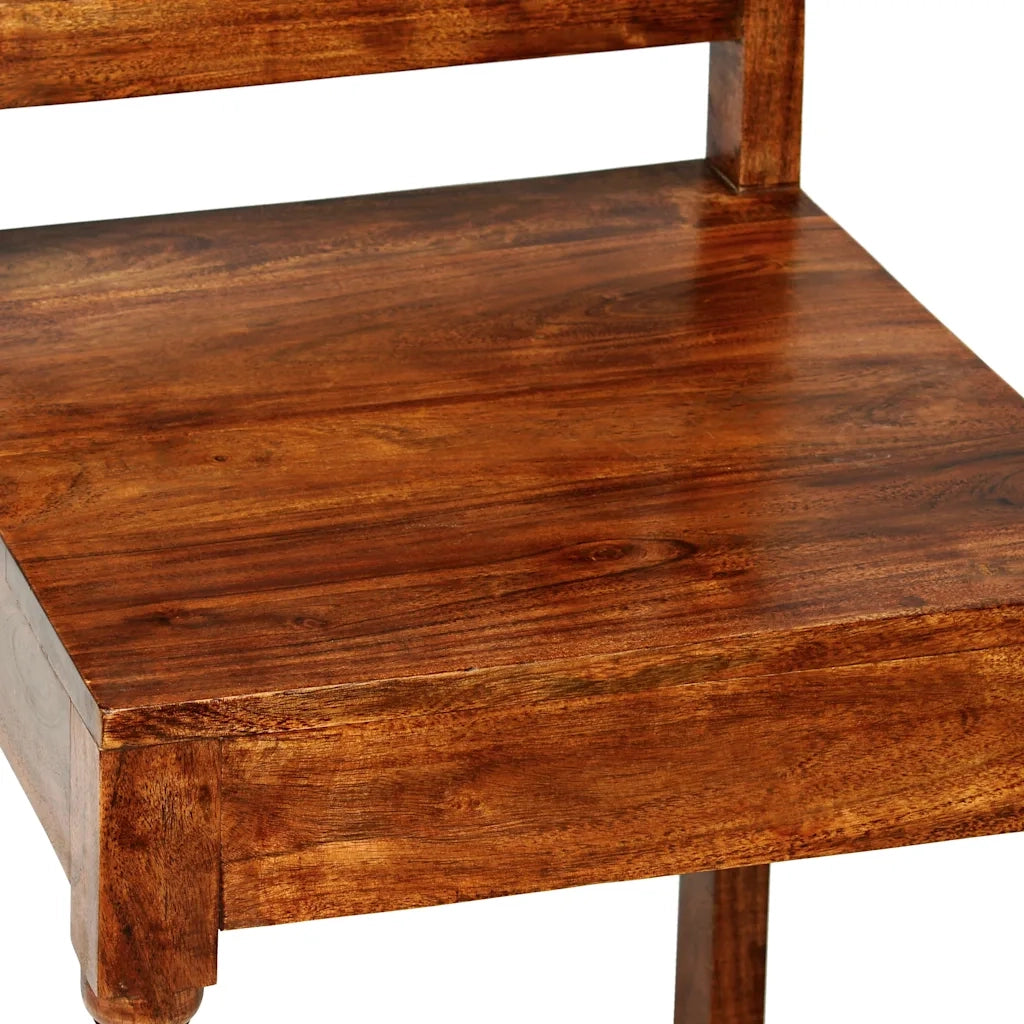 Sedie da Pranzo Classiche 2 pz in Legno Massello Finitura Ambra 245644