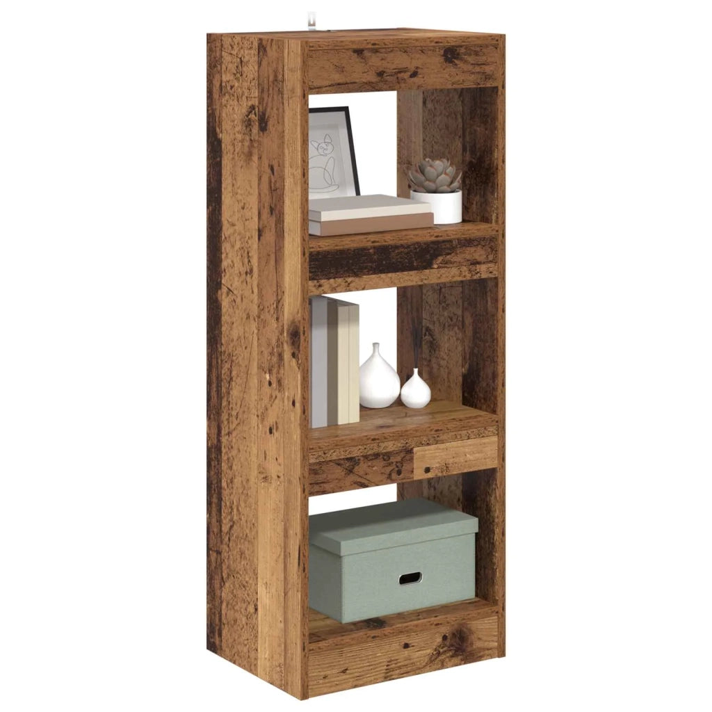 Armadio per Libri 3 livelli 40 x 30 x 103 cm Legno vecchio 880453