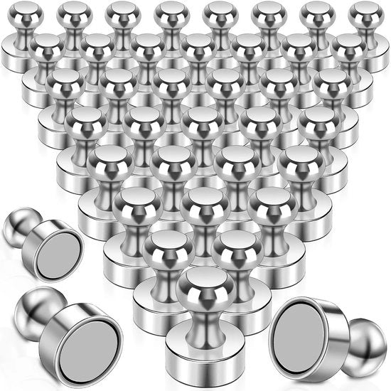 Magnetron forti, 36 pezzi magneti neodimio magneti extra forti mini magneti per frigorifero, tabella magnetica, magneti cilindrici, pannelli a ganci, pannelli da parete piccoli magneti per lavagna bianca ufficio magneti metallici per frigorifero