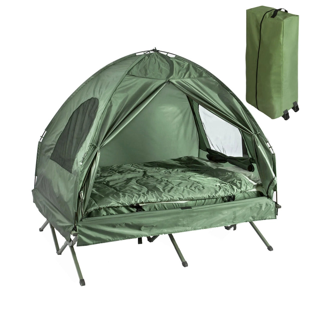 SoBuy® Brandina da Campeggio Pieghevole, Tenda da Campeggio,con Borsa e Materasso ad Aria, OGS32-GR,IT