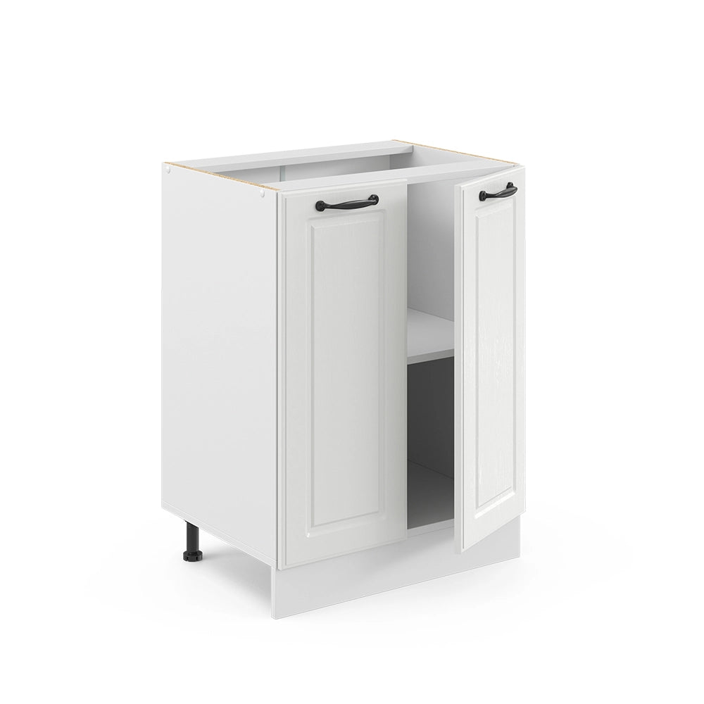 Vicco Mobiletto base cucina Bianco casa di campagna 60 cm , PL Marmo