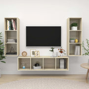 Set Porta TV 3 pz Rovere Sonoma in Truciolato cod mxl 10281