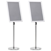 A3 Supporti Pedestal per Poster 2 pz Lega di Alluminio Argento