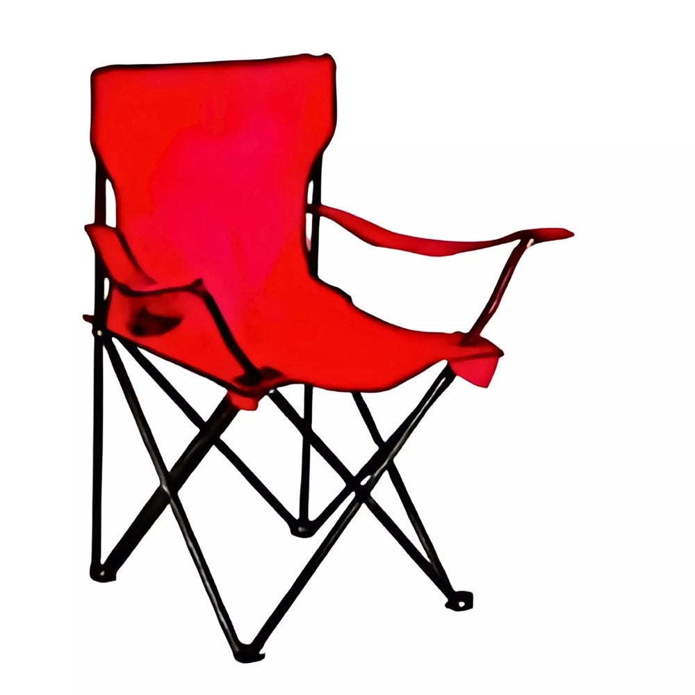 Trade Shop - Sedia Pieghevole Con Portabicchiere Da Pesca Campeggio Mare Spiaggia Tinta Unita 285006 -