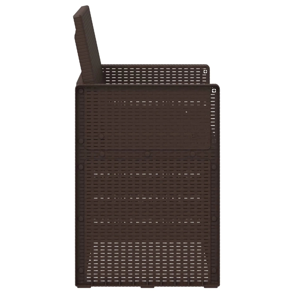 Sedie da pranzo da giardino 2 pcs Marrone PP