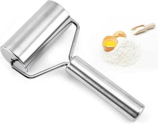 Rotolatrice per pasta e impasto Acciaio inossidabile piccola anti-ossidazione - accessorio da forno perfetto per pizza, torta di impasto, pasta a granello (M)