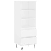 Buffet credenza cassettiera mobiletto mobile contenitore organizer cucina soggiorno salotto alto 40 x 36 x 110 cm legno ingegnerizzato bianco 02_0032446