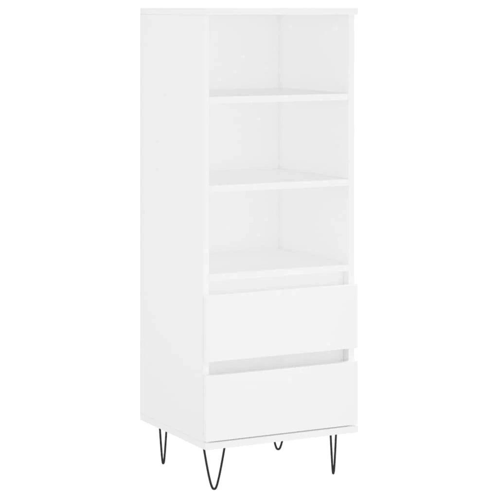 Buffet credenza cassettiera mobiletto mobile contenitore organizer cucina soggiorno salotto alto 40 x 36 x 110 cm legno ingegnerizzato bianco 02_0032446