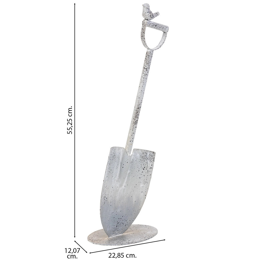 Pala decorativa da giardino in metallo 22,86x12,07x55,25h cm