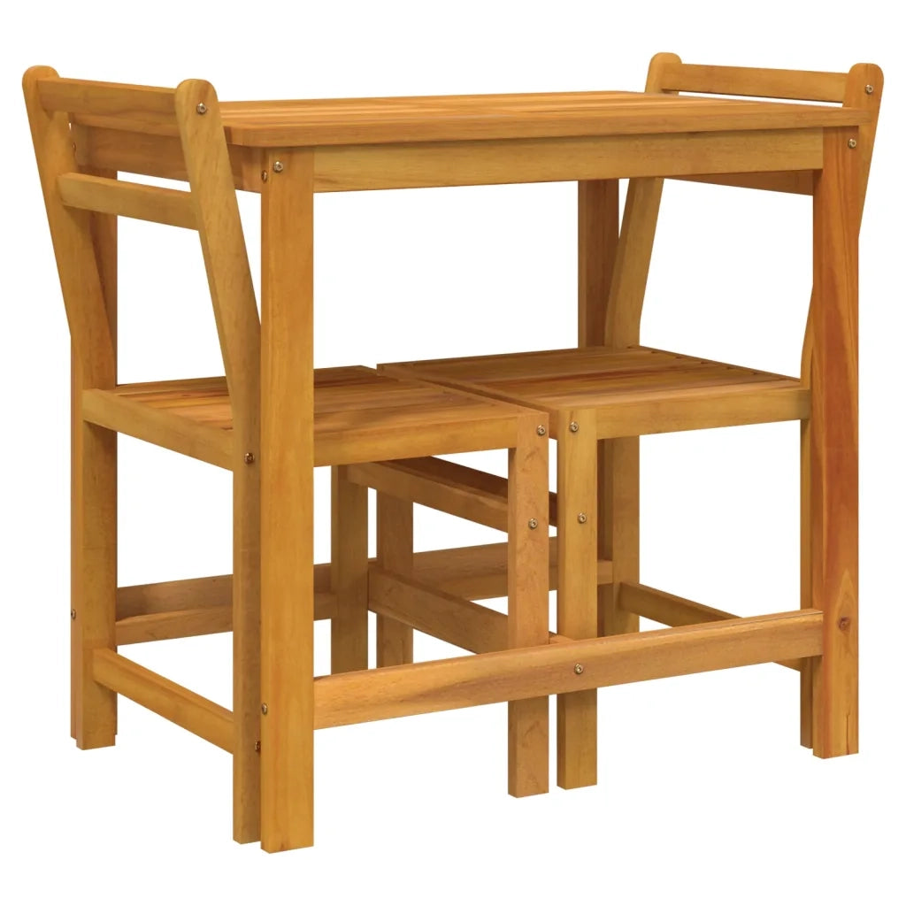 Set da Balcone 3 pz | Set Salotto da Giardino in Legno Massello di Acacia