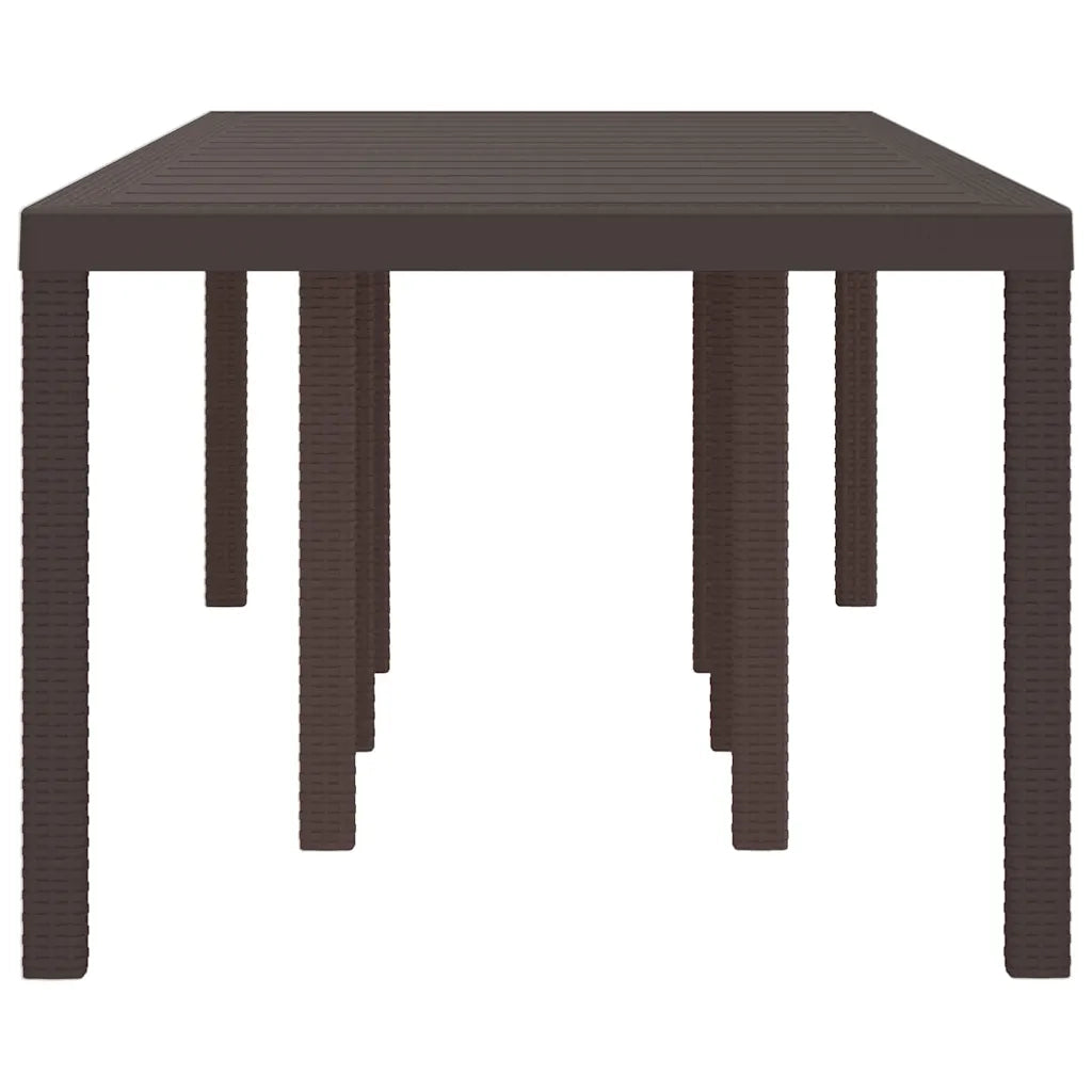 Tavolo da Giardino Marrone 250 x 100 x 73 cm polyrattan