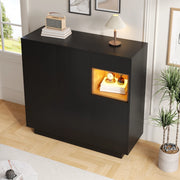 Scarpiera con Cassetto e Ripiani Regolabili ¨C Xylo ¨C Nero, Legno, 14-18 Paia