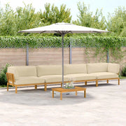 Set di divani con cuscino 5 pcs Beige Legno di Acacia Massello 3418567