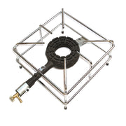 FORNELLONE CROMATO 30x30 FORNELLO A GAS GPL 4PIEDI  BRUCIATORE GHISA C/RUBINETTO VIANELLO 60744