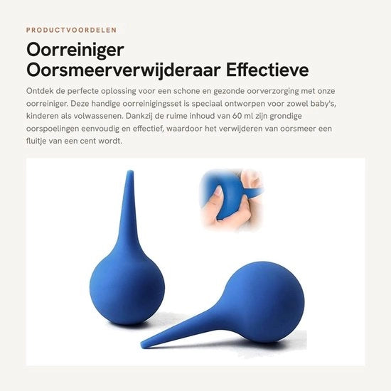 Kit di pulizia orecchie 60 ml - Rimuovente cerume - Set di pulizia orecchie - Silicone - Orecchino - Spazzolamento orecchie efficace