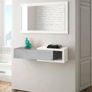 Arty, Mobile da Ingresso Specchio Incluso, 95x26x19h cm Bianco