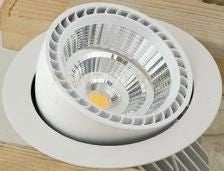 INCASSO LED DELTA ORIENTABILE BIANCO 33W 2640LM 3200K 16,5X14CM