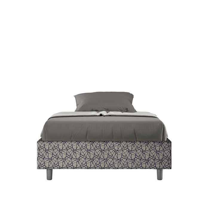 Letto 1 Piazza e Mezzo Sommier 120x200 cm con Rete Azelia Era 09 Blu