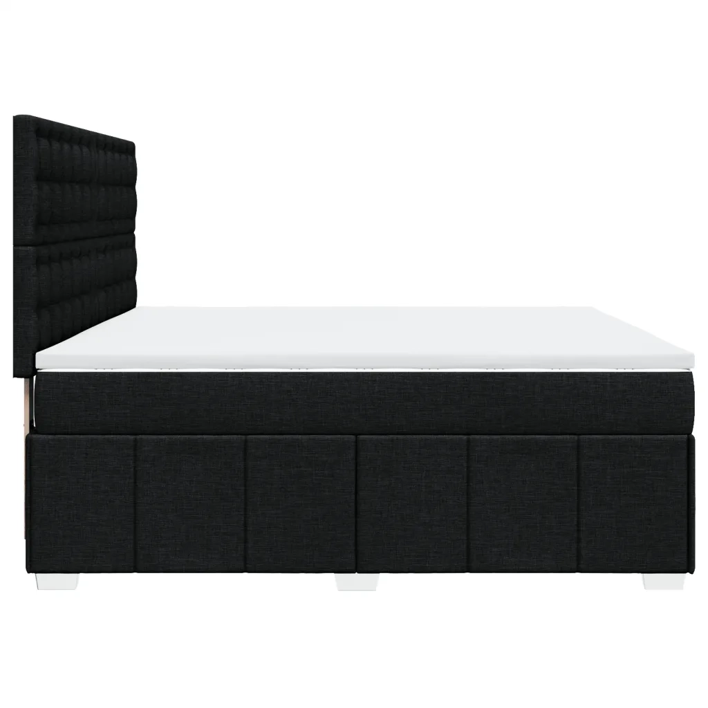 Giroletto a Molle con Materasso Nero 180x200 cm in Tessuto 3294063