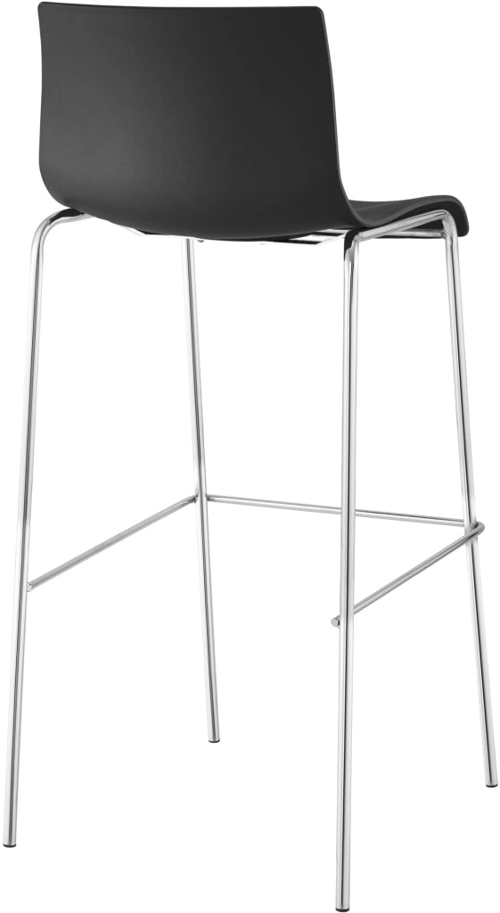 Sgabello da bar Hoover struttura cromata a 4 piedi 2