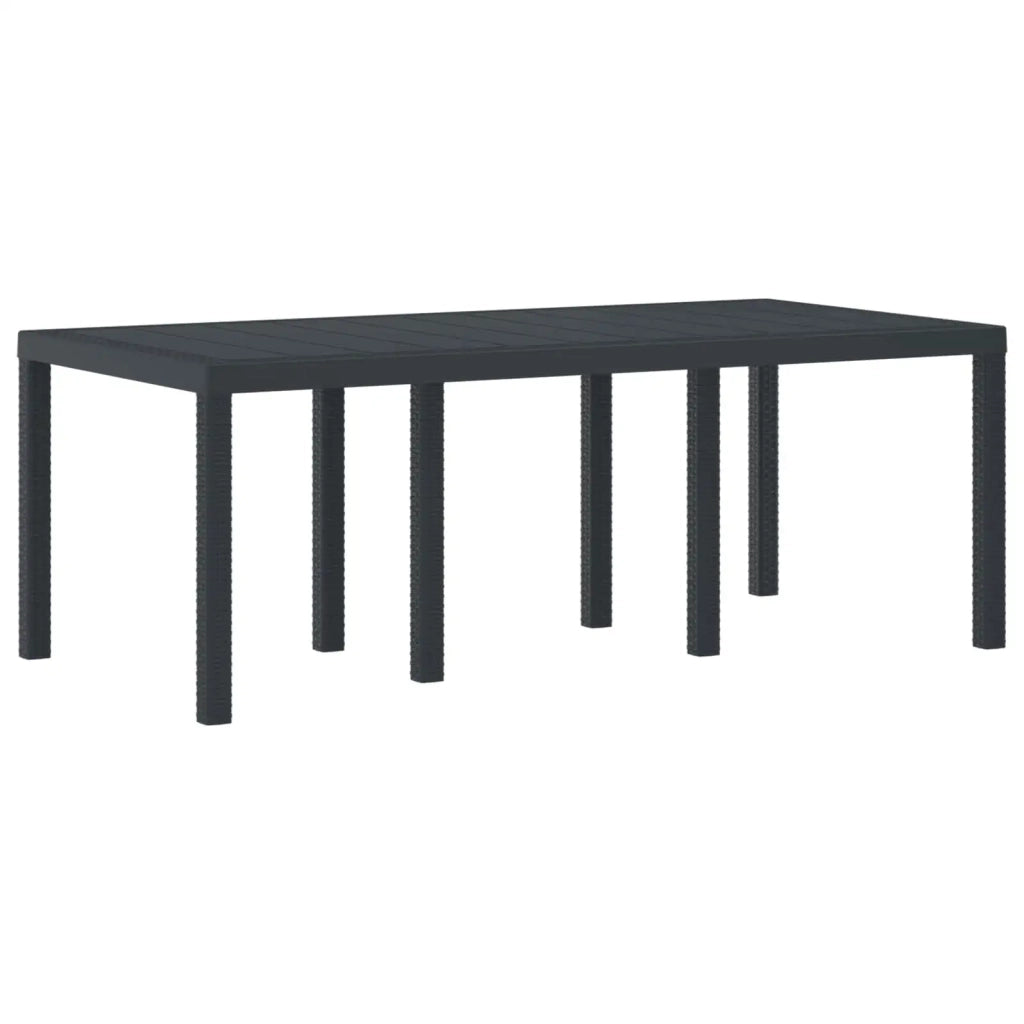 Tavolo da Giardino Antracite 200 x 100 x 73 cm polyrattan