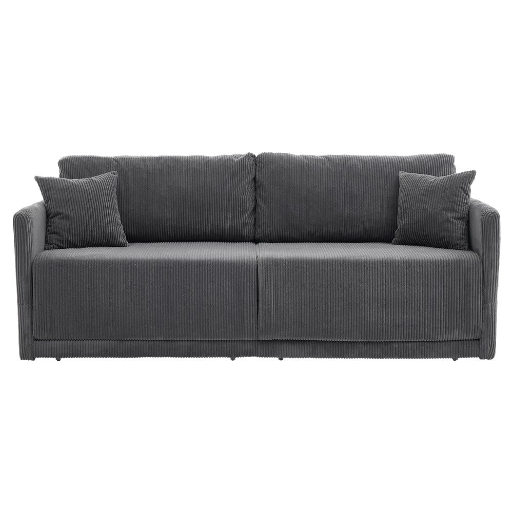 Divano letto ¨C Minimal ¨C tessuto grigio, estraibile 2 posti 140x200cm
