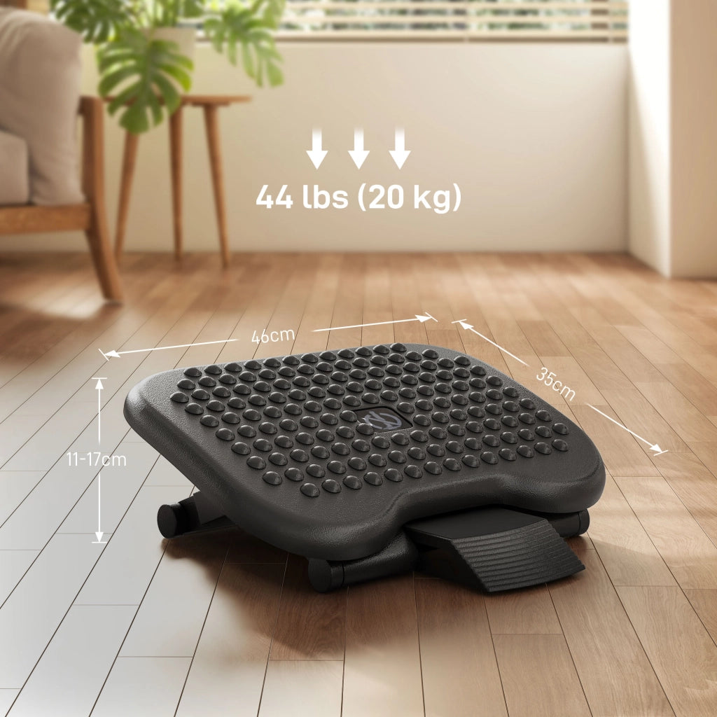 Supporto per piedi ergonomico regolabile ¨C zephmum ¨C nero 46x35 cm