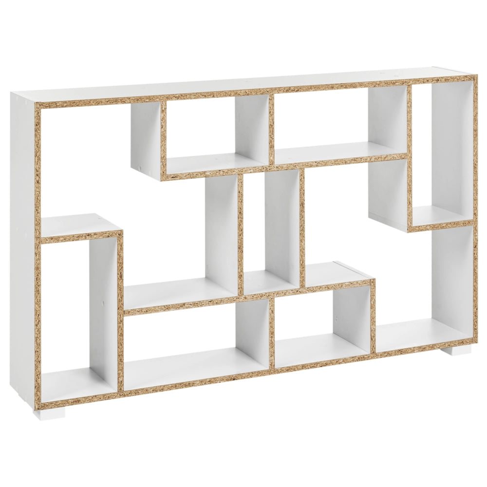 Libreria Industriale 9 Scaffali bianco con schienale aperto stile moderno