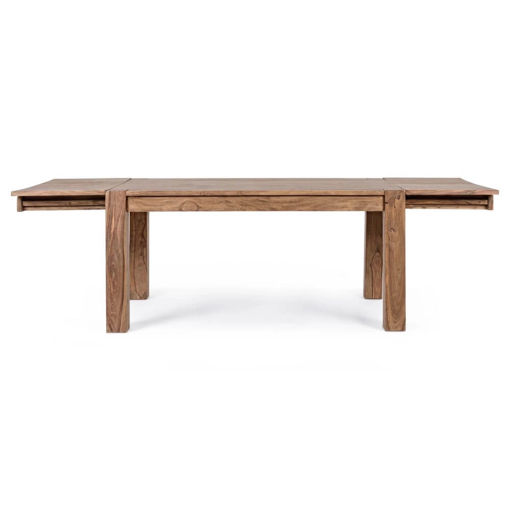 Tavolo allungabile in legno sheesham naturale 160-260x100 cm - SASHA
