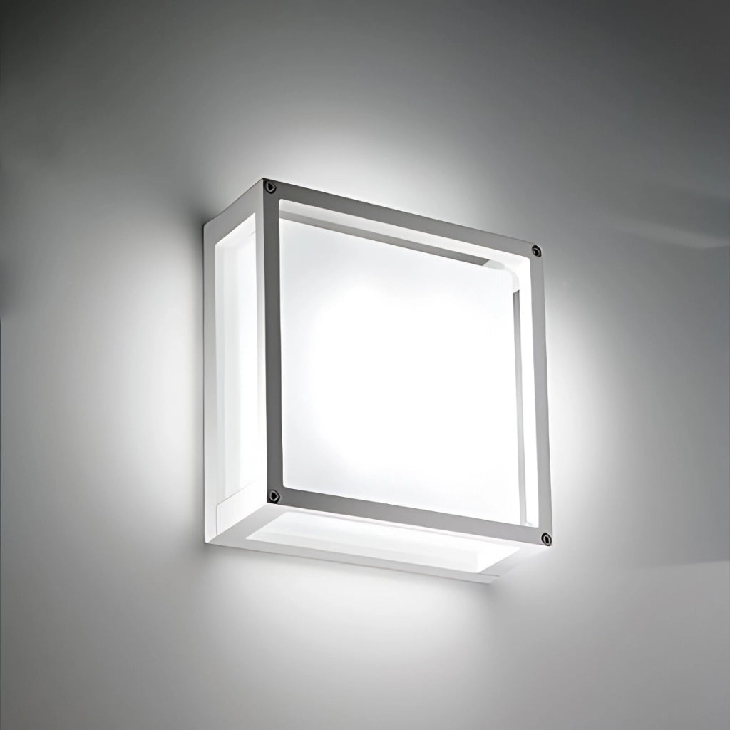 Home Lampada da Parete e Soffitto 12.2x25x9.5 cm in Alluminio pressofuso Bianco Opaco IP54 per Interni ed Esterni con attacco E27, 42W max