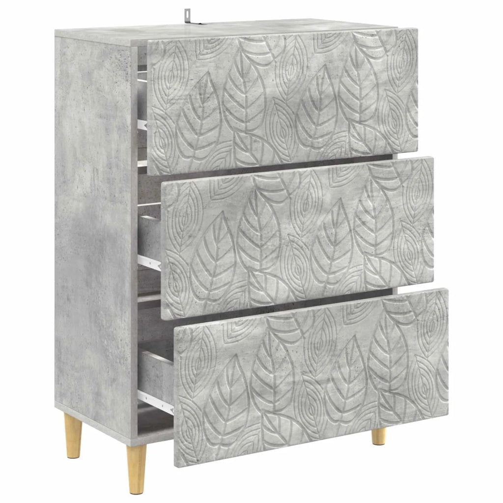 Mobile con Cassetti Grigio Cemento 66 x 34,5 x 90 cm 895068