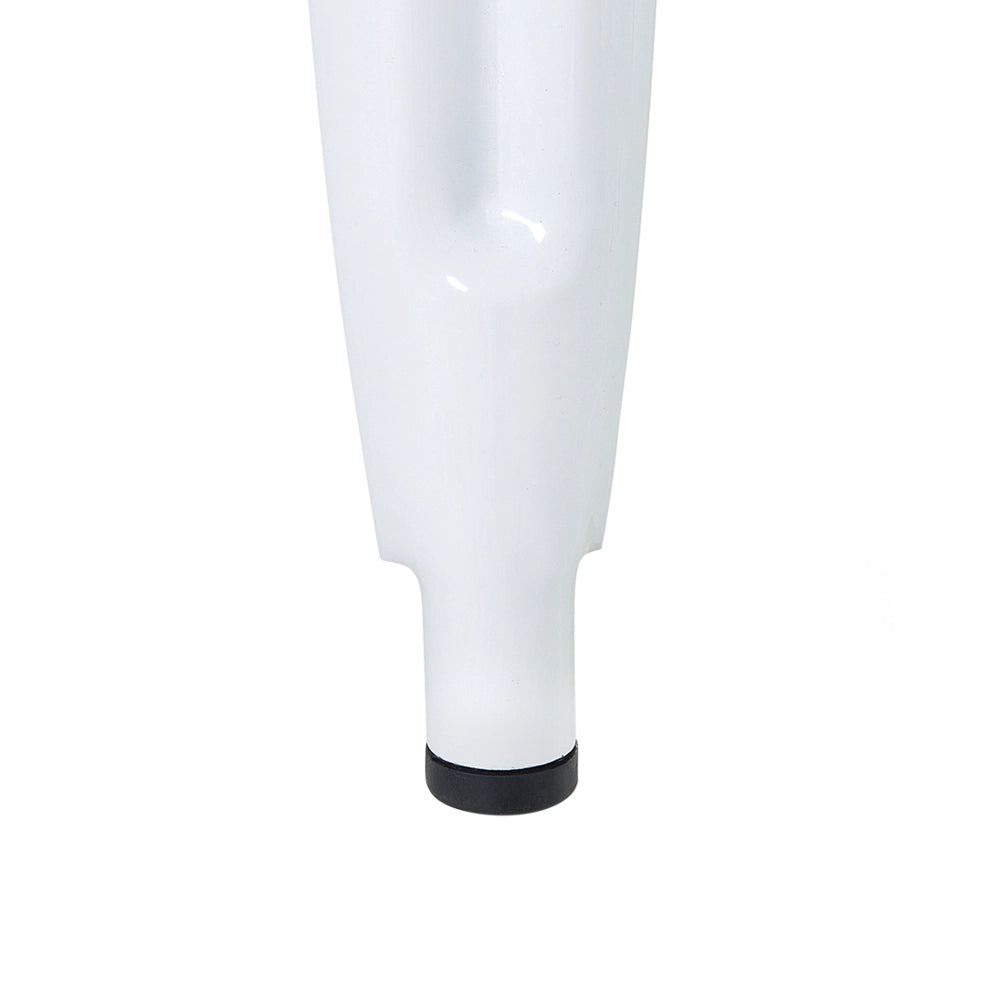 Set di 2 Sgabelli da Bar in Acciaio Bianco 60 cm Impilabili Altezza Bancone Industriale