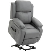 Poltrona Alzapersona Elettrica 1 Motore in Similpelle Grigio
