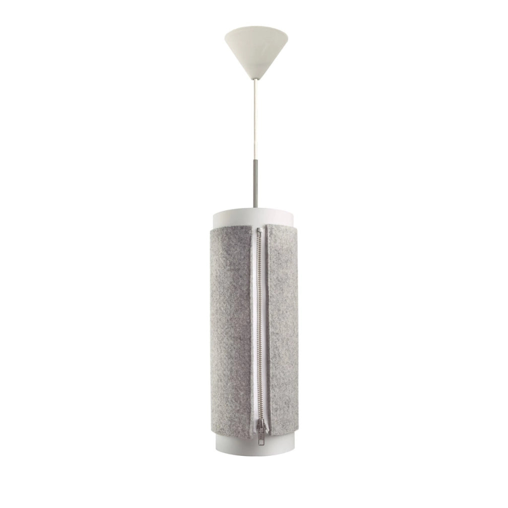 Lampada a sospensione Zip Star Large in feltro grigio