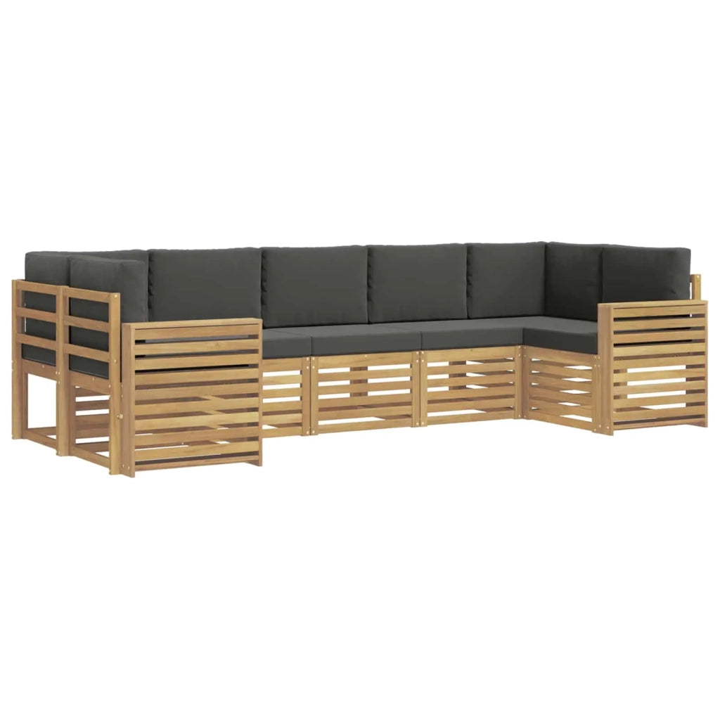 Set di divani da esterno 7 pcs Bianco e Antracite 3392442