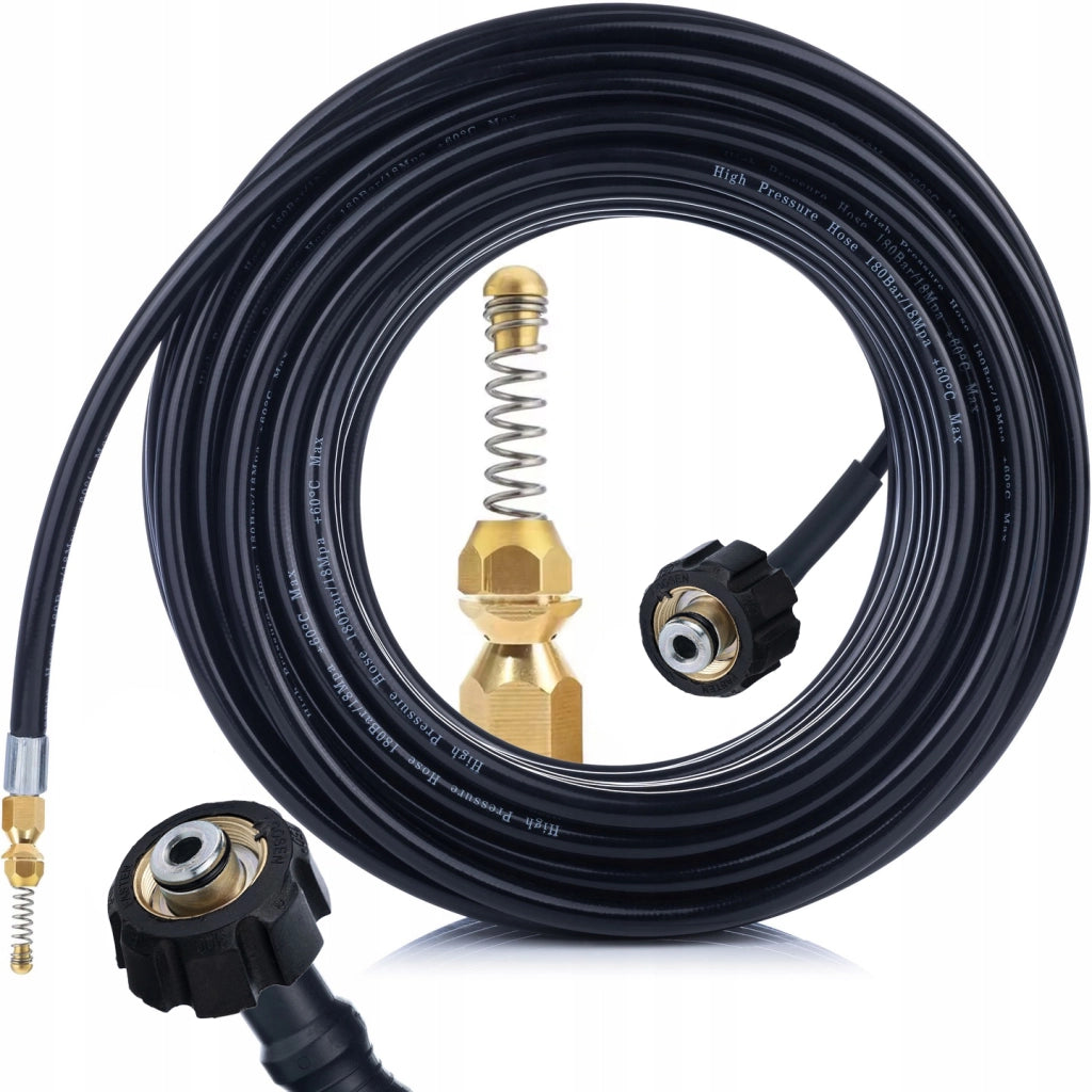 Tubo Alta Pressione 30m M22x1,5 – Compatibile con Idropulitrice Kärcher HD/HDS | Ottone, 200 Bar, 60°C