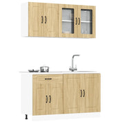 Set Mobili da Cucina 4 pz Kalmar Rovere Sonoma in Truciolato 3314854
