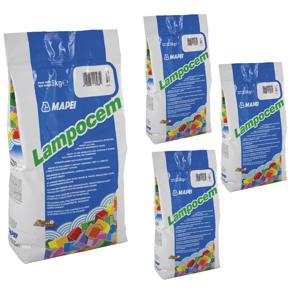 Kit da 4 pezzi lampocem legante idraulico pronto all uso mapei 5 kg