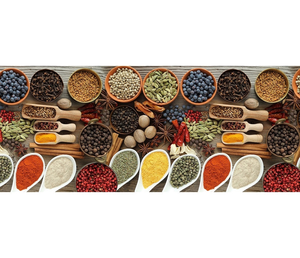 Tappeto Cucina Antiscivolo Made in Italy Passatoia Antimacchia Multiuso Corridoio Soggiorno Lavabile in Lavatrice - 50x100 - Spezie e semini