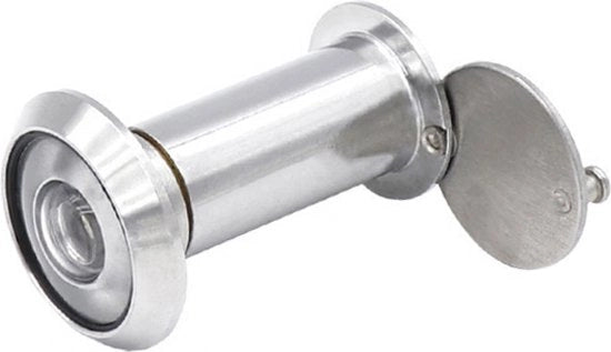Spia per porte - Con coperchio - Obiettivo a lente acromatica - Ø16 / 35-60mm - Angolo di visuale 200° - Lenti in vetro - Per porte interne ed esterne