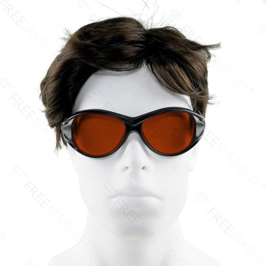 Goggles Laser OD 6+ 190-550nm lunghezza d'onda azzurro-blu-verde per 405nm 445nm 450nm 473nm 532nm - Occhiali di protezione