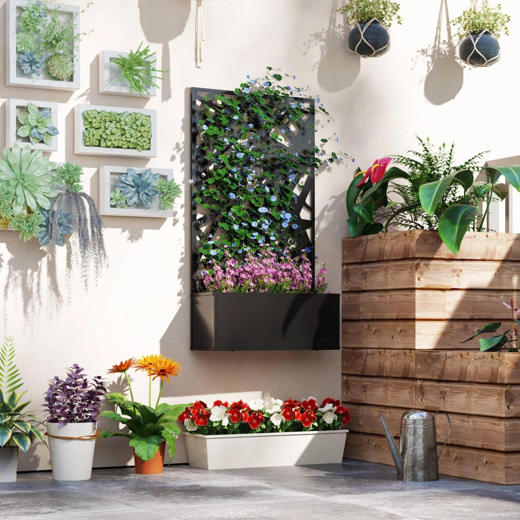 Jardiniere con griglia per piante rampicanti ¨C zephmum ¨C 61x23x113 cm
