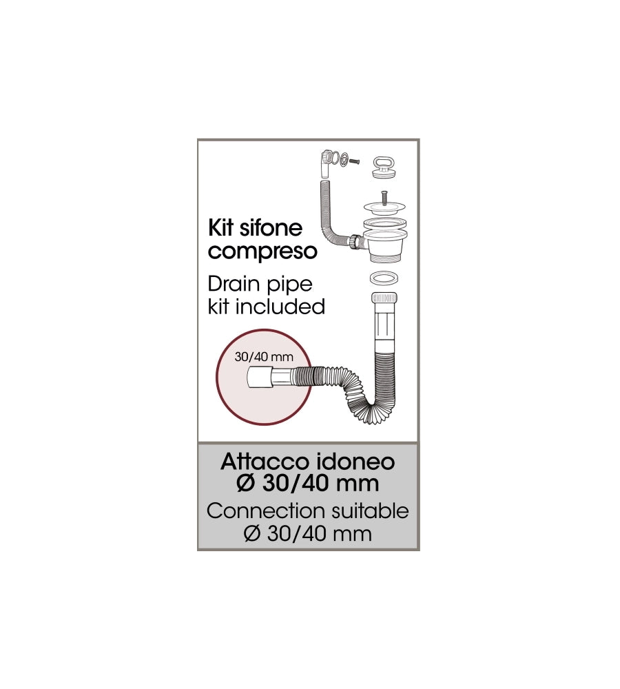 MOBILE LAVATOIO ANTA SINGOLA cm 60 x 51 x h.89  - BAMA