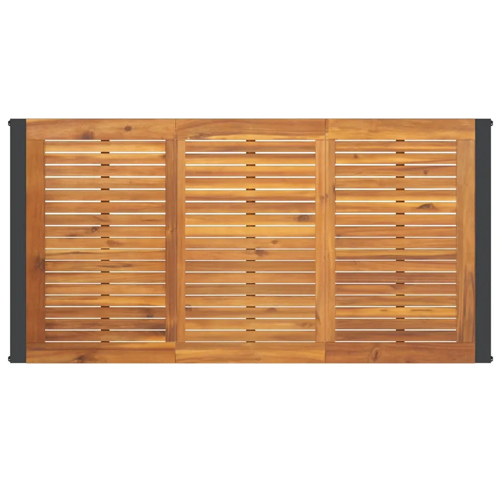 Tavolo Giardino | Tavolino da esterno con Gambe a U 160x80x75cm Legno Massello Acacia