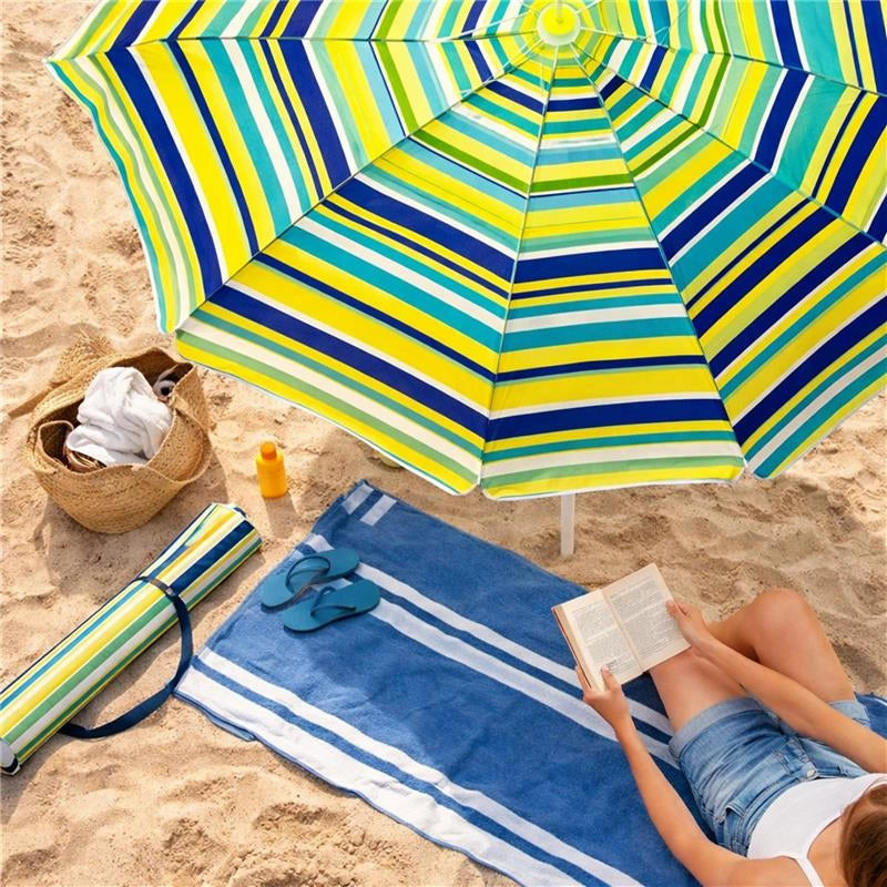 OMBRELLONE LUXURY CON SNODO SISTEMA ANTIVENTO CHIUSURA SAFETY IN COLORAZIONE ASSORTITA 200CM