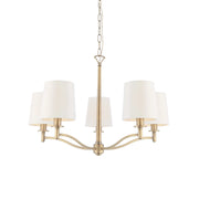 Lampadario classico ottone 5 luci E14 Ortona Endon