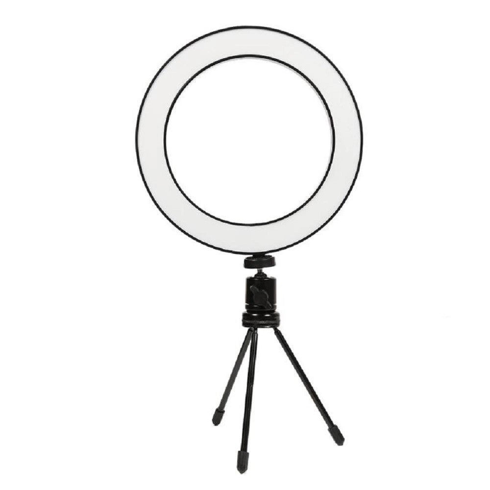 Trade Shop - Anello Punto Luce Led Fotografia Makeup Video Diffusore Circolare 6" 16cm Dimmer -