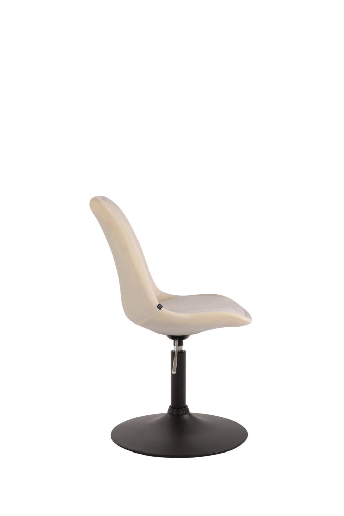 Sedia da pranzo Maverick in velluto crema,nero