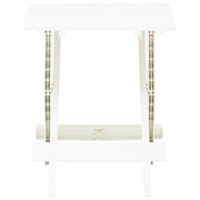 Tavolo da Giardino | Tavolino da esterno Pieghevole Bianco 45x43x50 cm in Plastica