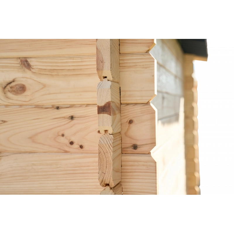 Casetta in legno da giardino doppia porta con vetro – 260x220 cm – tavole 28 mm, tetto bitumato e struttura compatta – VD2622.02N Foresta
